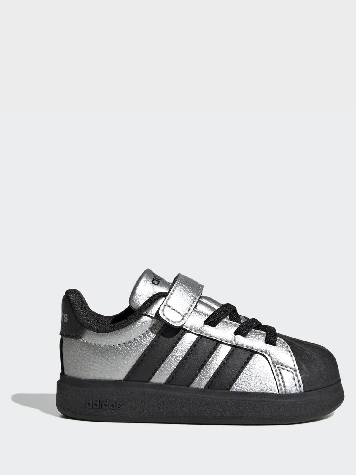 adidas Grey Streettalk Elastic Lace Infant Trainers - image 2