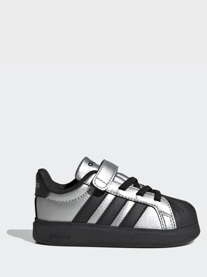 adidas Grey Streettalk Elastic Lace Infant Trainers - image 2