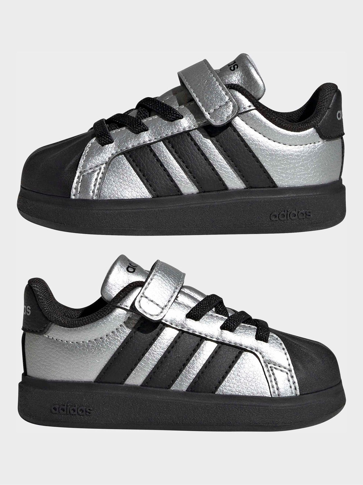 adidas Grey Streettalk Elastic Lace Infant Trainers - image 3