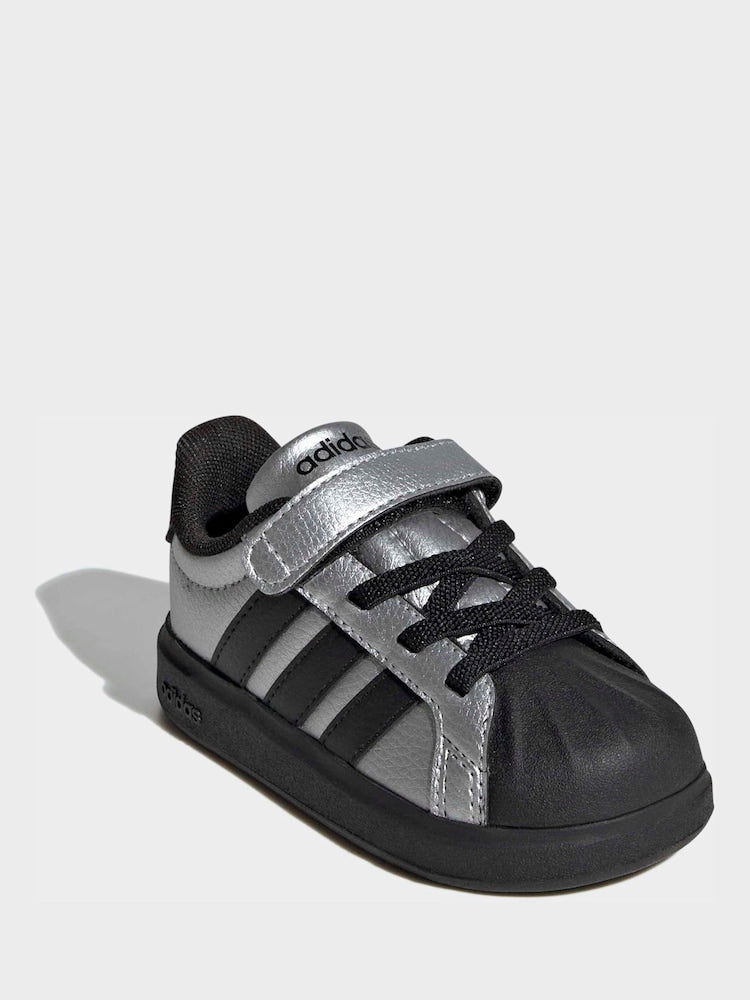 adidas Grey Streettalk Elastic Lace Infant Trainers
