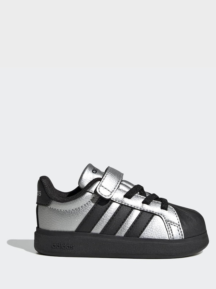 adidas Grey Streettalk Elastic Lace Infant Trainers