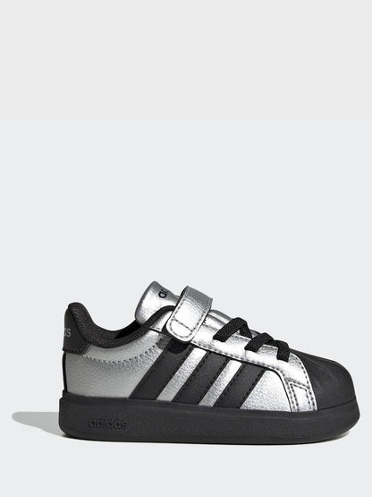 adidas Grey Streettalk Elastic Lace Infant Trainers
