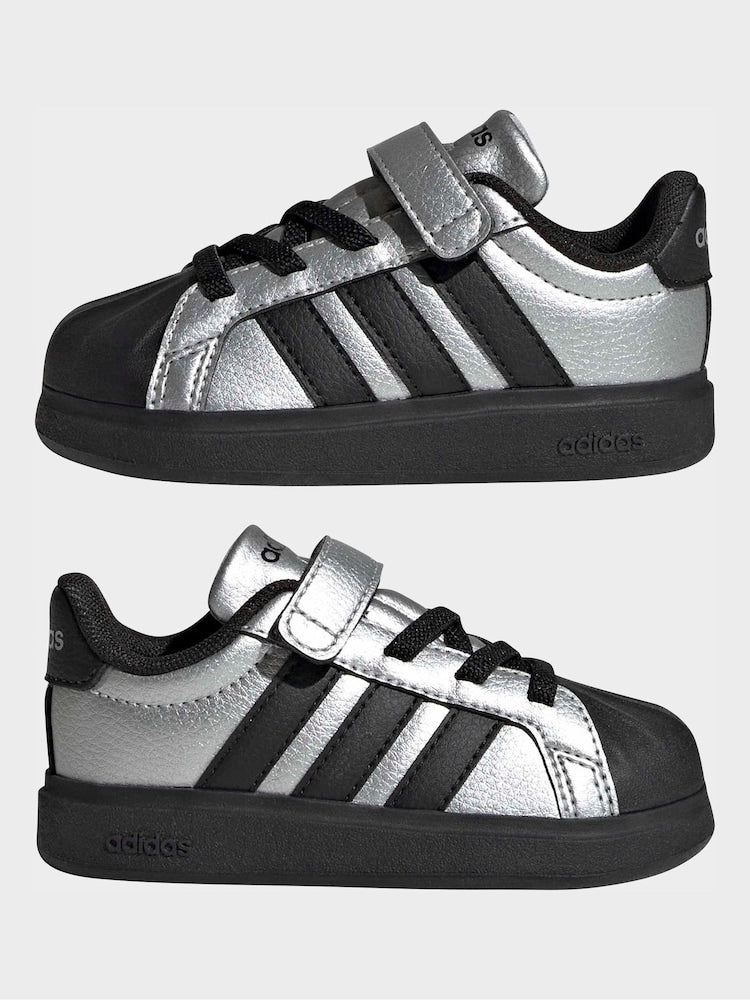 adidas Grey Streettalk Elastic Lace Infant Trainers