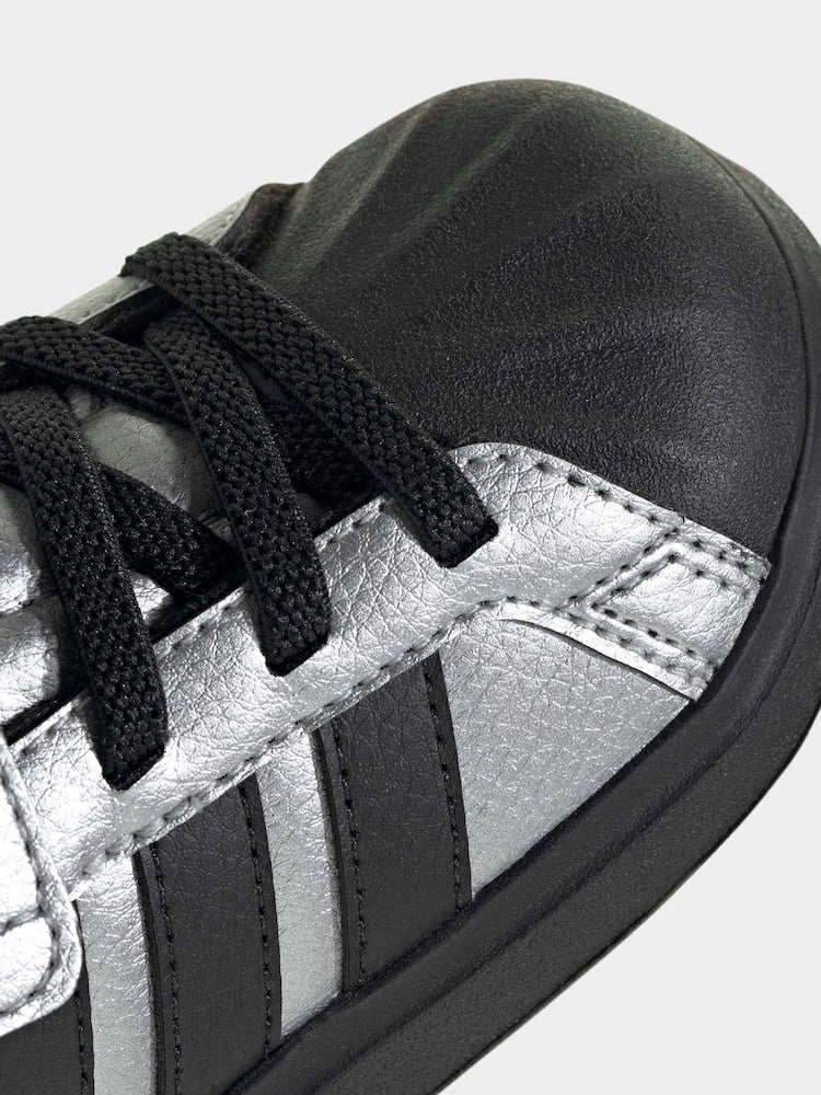adidas Grey Streettalk Elastic Lace Infant Trainers