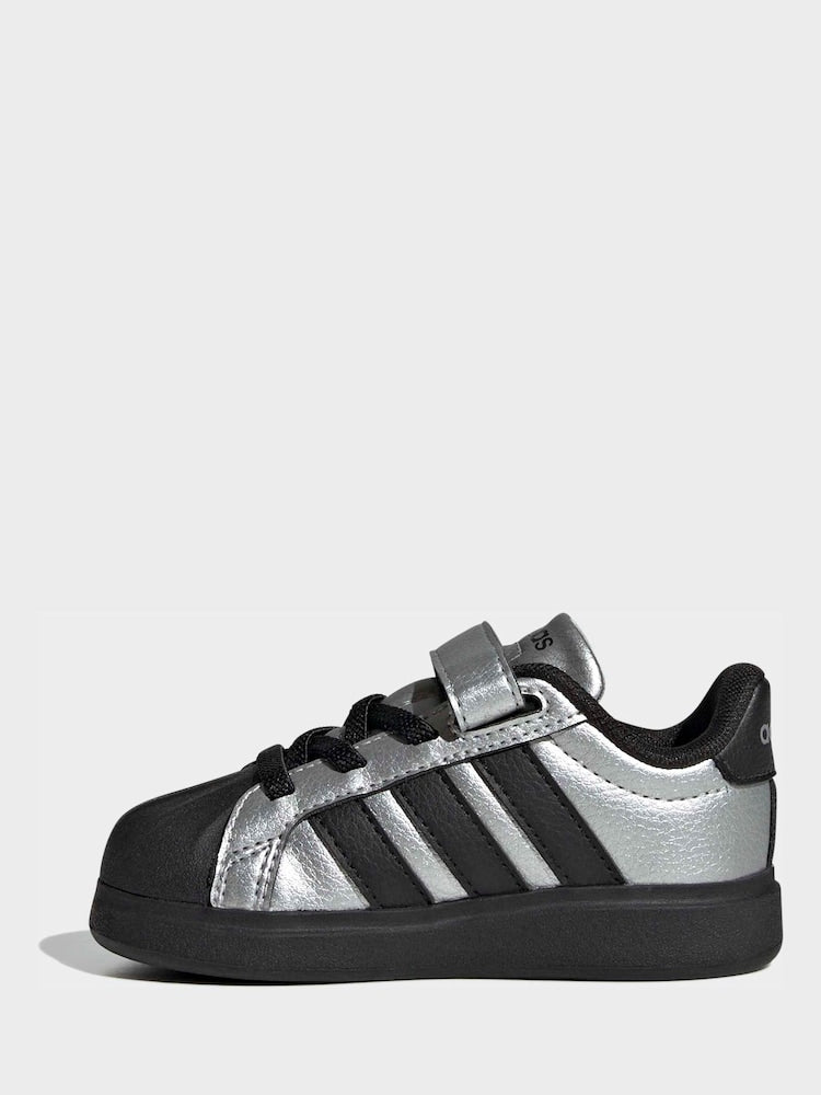 adidas Grey Streettalk Elastic Lace Infant Trainers