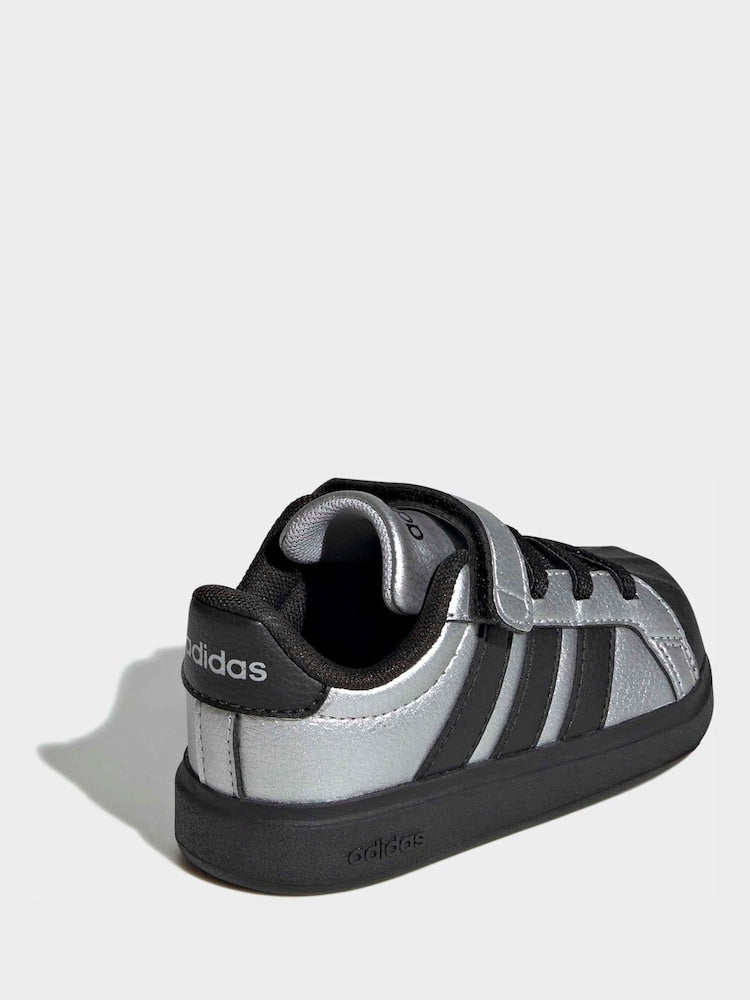adidas Grey Streettalk Elastic Lace Infant Trainers