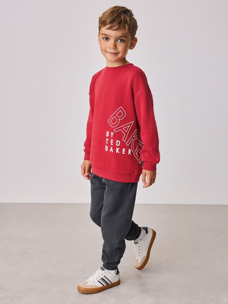 Baker by Ted Baker Oversized Graphic Sweatshirt and Joggers Set - Size 12-18 Months (80-86cm)