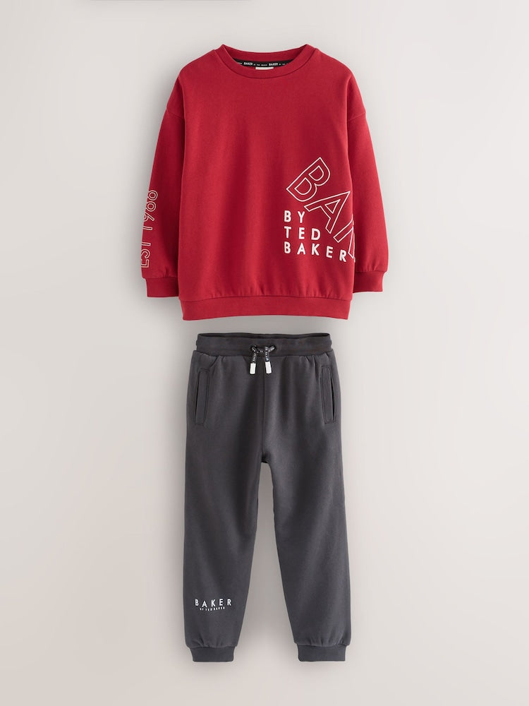 Baker by Ted Baker Oversized Graphic Sweatshirt and Joggers Set - Size 12-18 Months (80-86cm)