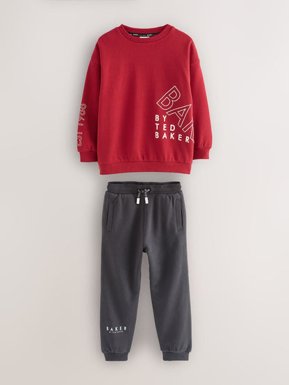 Baker by Ted Baker Oversized Graphic Sweatshirt and Joggers Set - Size 12-18 Months (80-86cm)