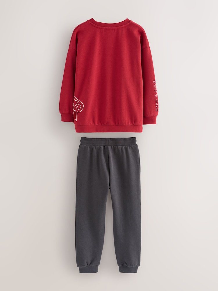 Baker by Ted Baker Oversized Graphic Sweatshirt and Joggers Set - Size 12-18 Months (80-86cm)