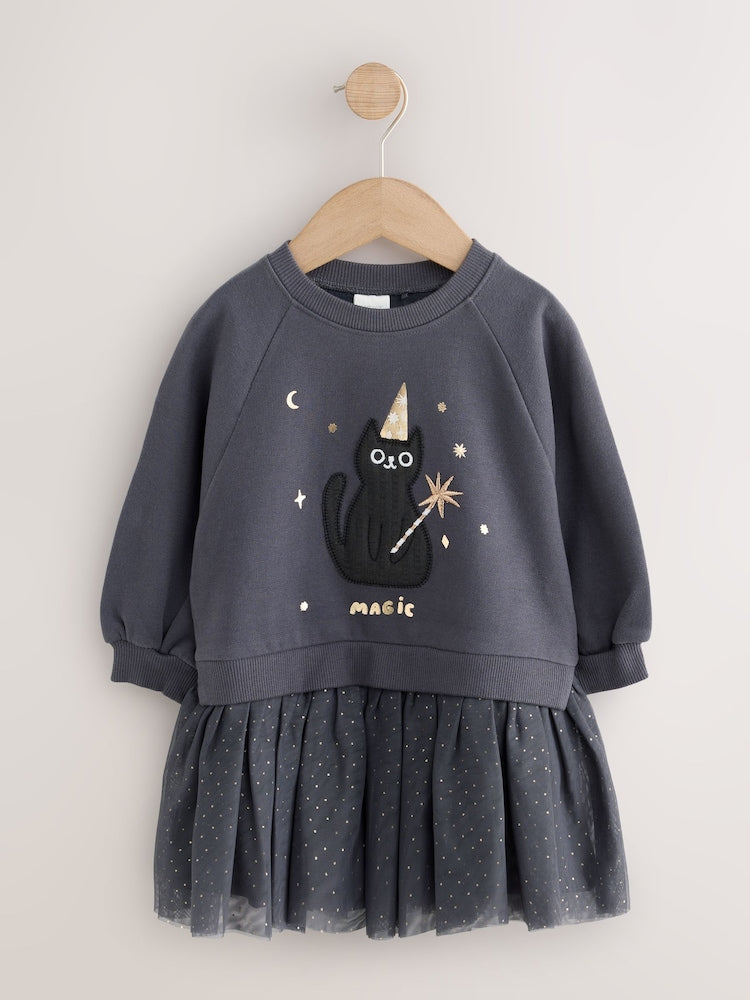 Black Cat Long Sleeve Sweat Mesh