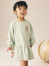Blue Christmas Reindeer Applique Long Sleeve Sweat Dress (3mths-7yrs) - 12-18 Months (80-86cm)