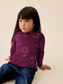 Burgundy Red Cat Dog Rib Long Sleeve T-Shirt (3mths-7yrs)