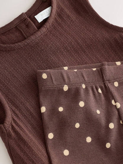 Brown Broderie Vest and Shorts Set (3mths-7yrs)