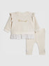 River Island Cream Broderie Sweatshirt & Leggings Set - Cream / Up To 3 Months (50 - 62cm)