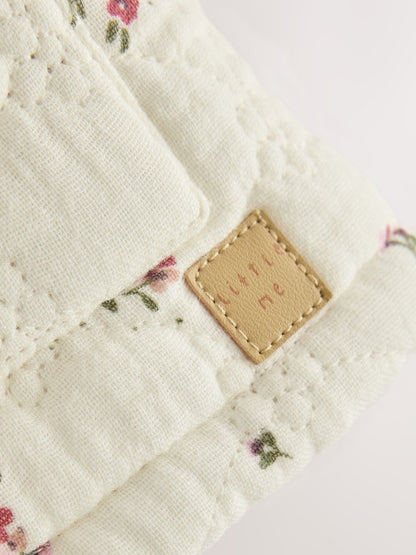 Ecru Floral Crinkle Popper Through Baby Jacket (0mths-2yrs)