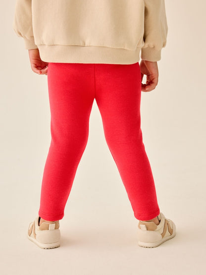 Red Cosy Fleece Lined Leggings (3mths-7yrs)