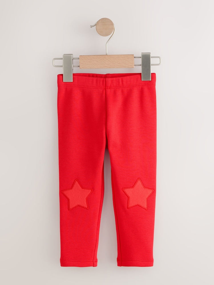 Red Cosy Fleece Lined Leggings (3mths-7yrs)