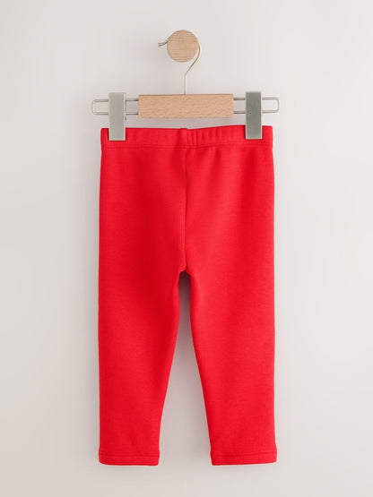 Red Cosy Fleece Lined Leggings (3mths-7yrs)
