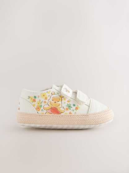Neutral Winnie The Pooh Baby Trainers (0-24mths) - Size Upto 3 Months (50 - 62cm)