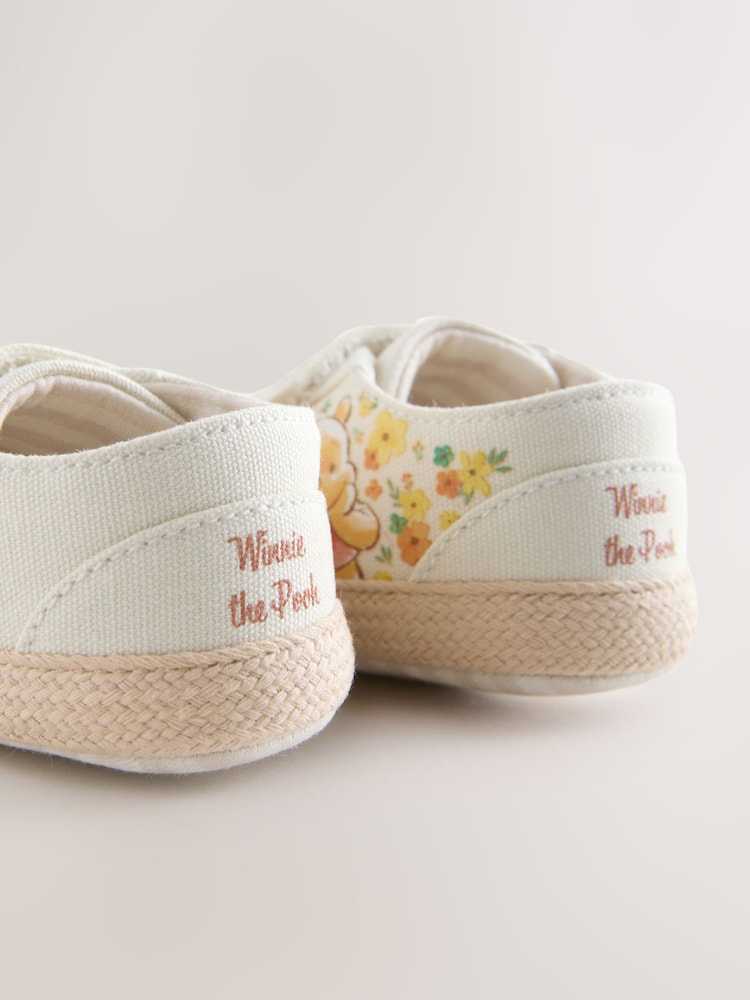 Neutral Winnie The Pooh Baby Trainers (0-24mths) - Size Upto 3 Months (50 - 62cm)