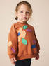 Rust Brown Flowers Crew Neck Sweatshirt (3mths-7yrs) - 12-18 Months (80-86cm)