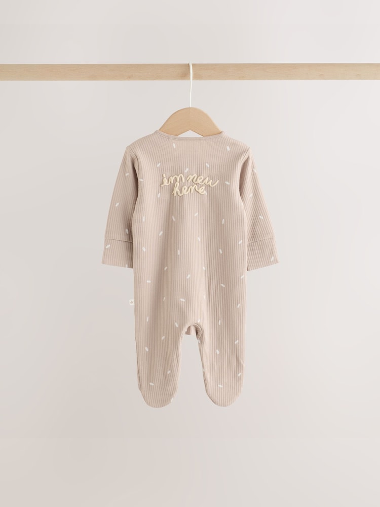 Neutral Milk Club Two Way Zip Baby Sleepsuits 3 Pack (0-2yrs)