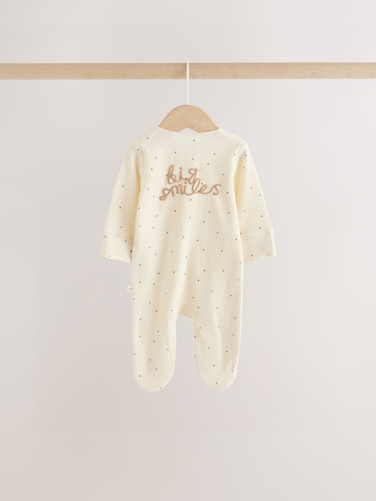 Neutral Milk Club Two Way Zip Baby Sleepsuits 3 Pack (0-2yrs)