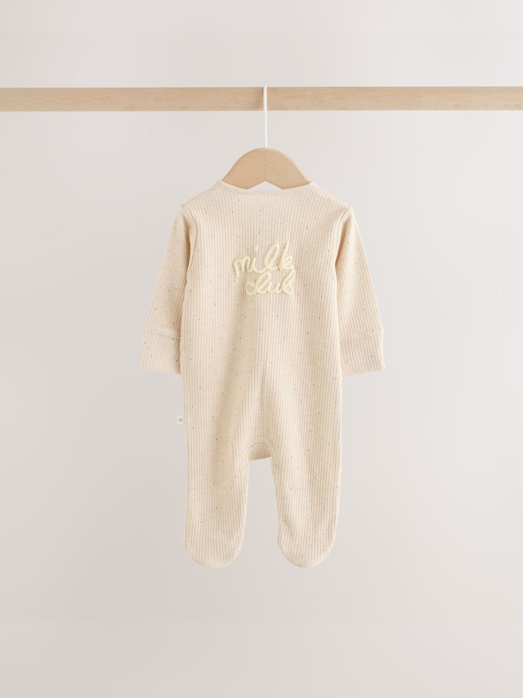 Neutral Milk Club Two Way Zip Baby Sleepsuits 3 Pack (0-2yrs)