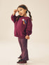 Dark Purple Star Crew Neck Sweatshirt and Flare Leggings Set (3mths-7yrs) - Dark Purple Star / 12-18 Months (80-86cm)