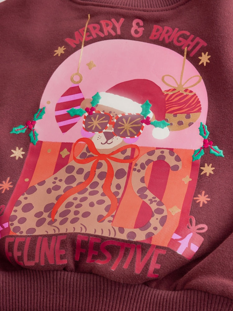 Pink Christmas Leopard
