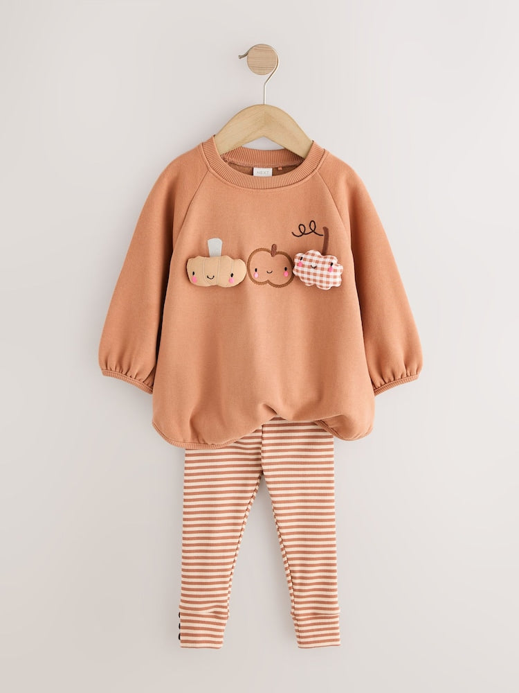 Orange Little Pumpkin Sweatshirt and Legging Set (3mths-7yrs)