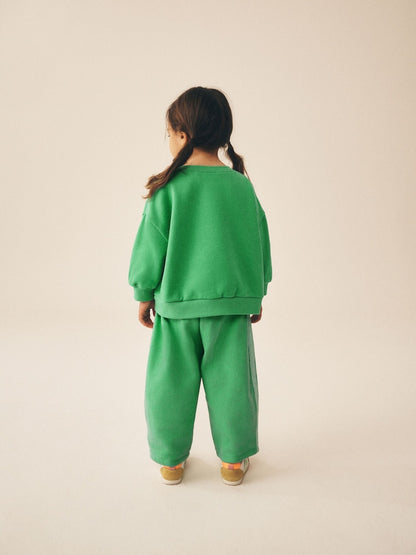 Green Play Crew Neck Sweatshirt and Barrel Trousers Set (3mths-7yrs)
