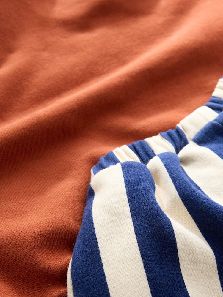 Navy Stripe Duck Crew Neck Sweatshirt and Barrel