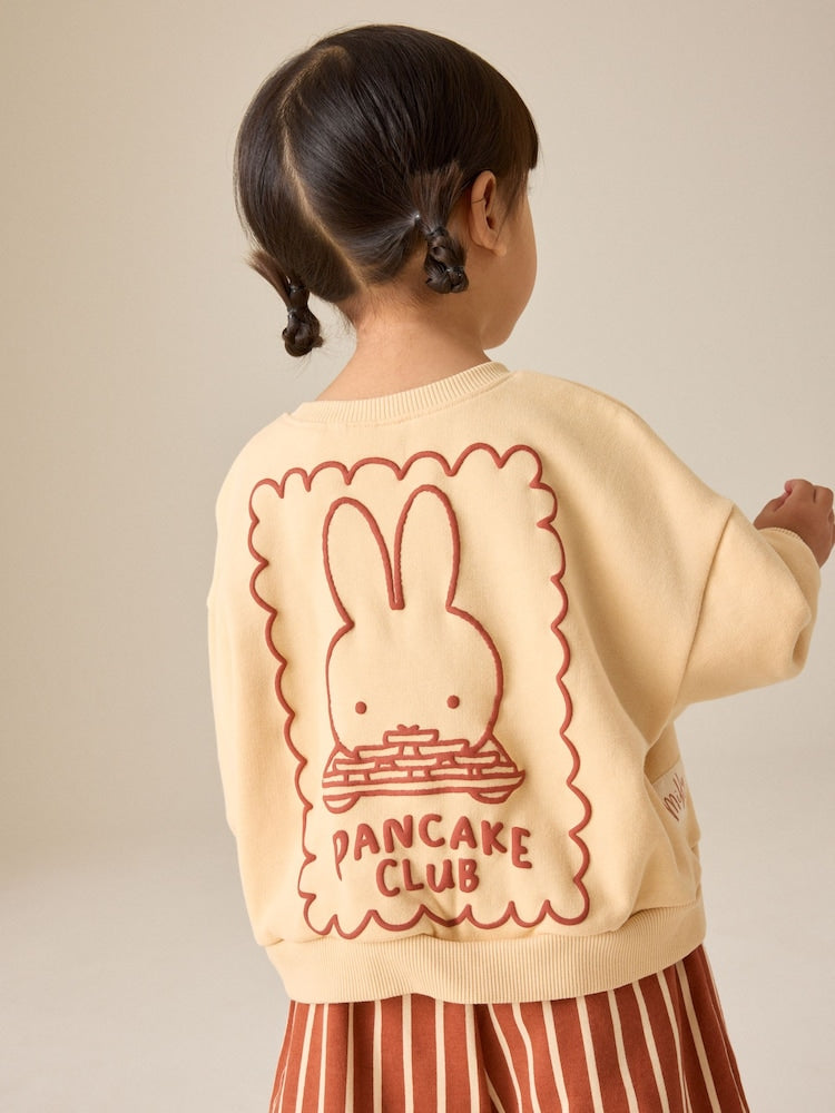 Miffy Light Yellow Stripe Sweatshirt and Wide Leg Set (3mths-7yrs)