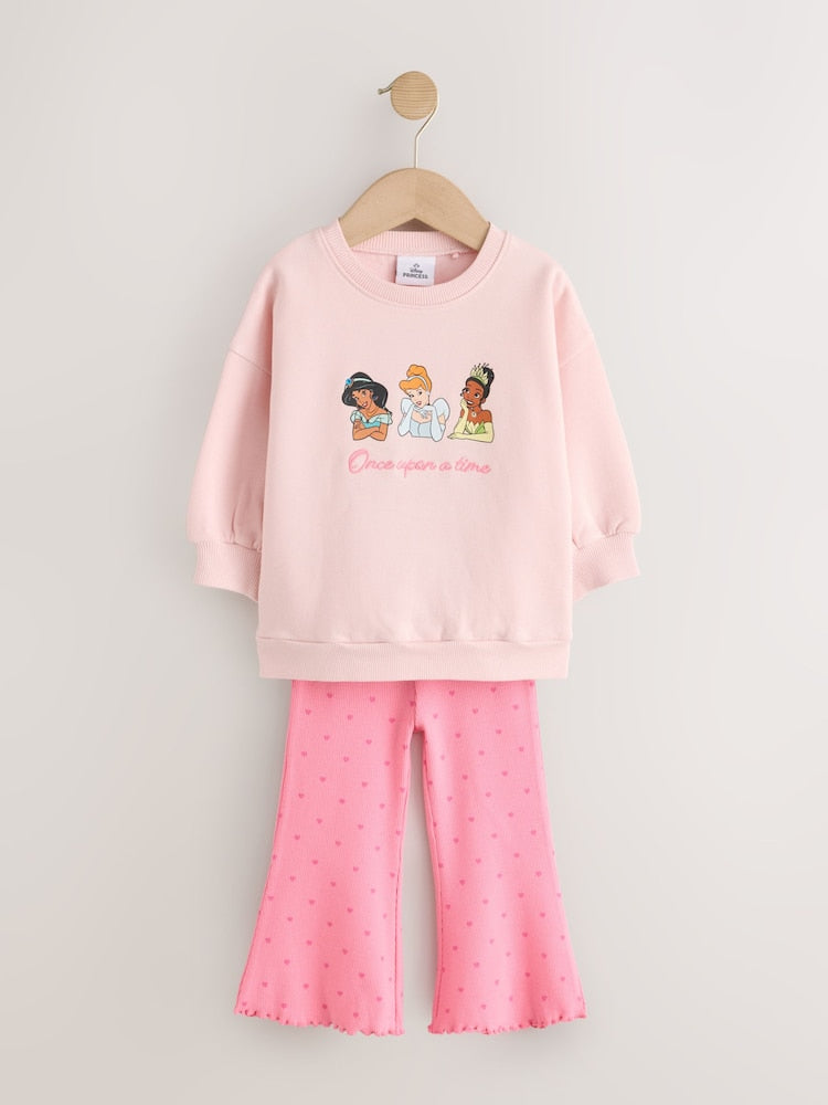 Disney Princess Pale Pink Sweatshirt and Flare Set (3mths-7yrs)