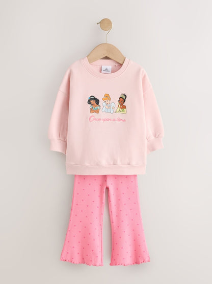 Disney Princess Pale Pink Sweatshirt and Flare Set (3mths-7yrs)