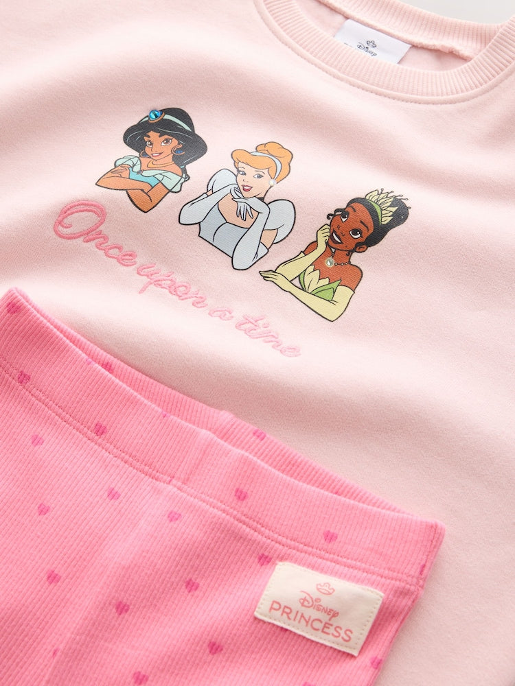 Disney Princess Pale Pink Sweatshirt and Flare Set (3mths-7yrs)