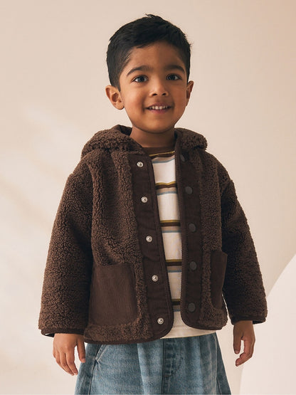 Chocolate Brown Hooded Fleece (3mths-7yrs) - Chocolate Brown / 12-18 Months (80-86cm)