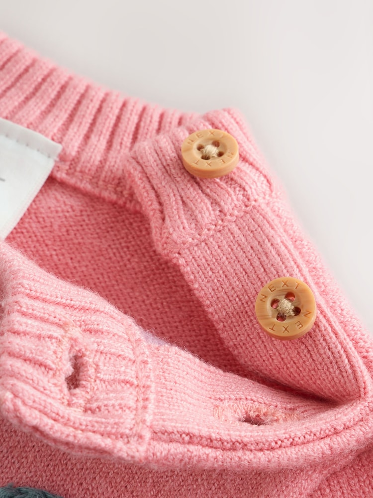 Pink Hamish Character Knitted Scene Jumper and Leggings Baby Set (0mths-2yrs)