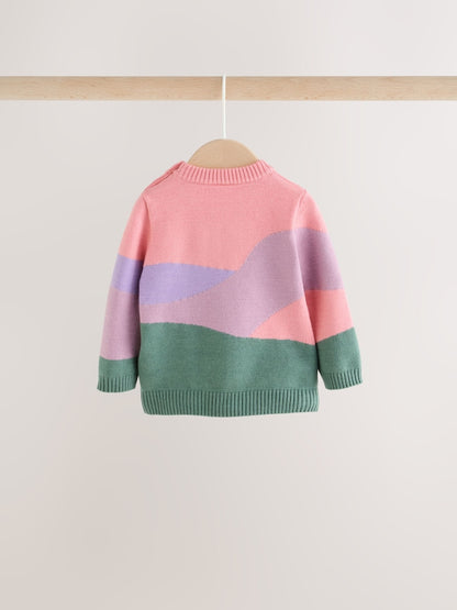 Pink Hamish Character Knitted Scene Jumper and Leggings Baby Set (0mths-2yrs)