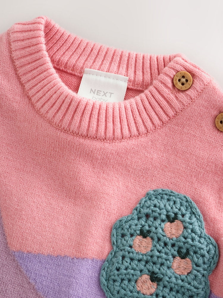 Pink Hamish Character Knitted Scene Jumper and Leggings Baby Set (0mths-2yrs)