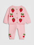 River Island Pink Strawberry & Cherry Cardigan Set - River Island Pink Strawberry & Cherry / Up To 3 Months (50 - 62cm)