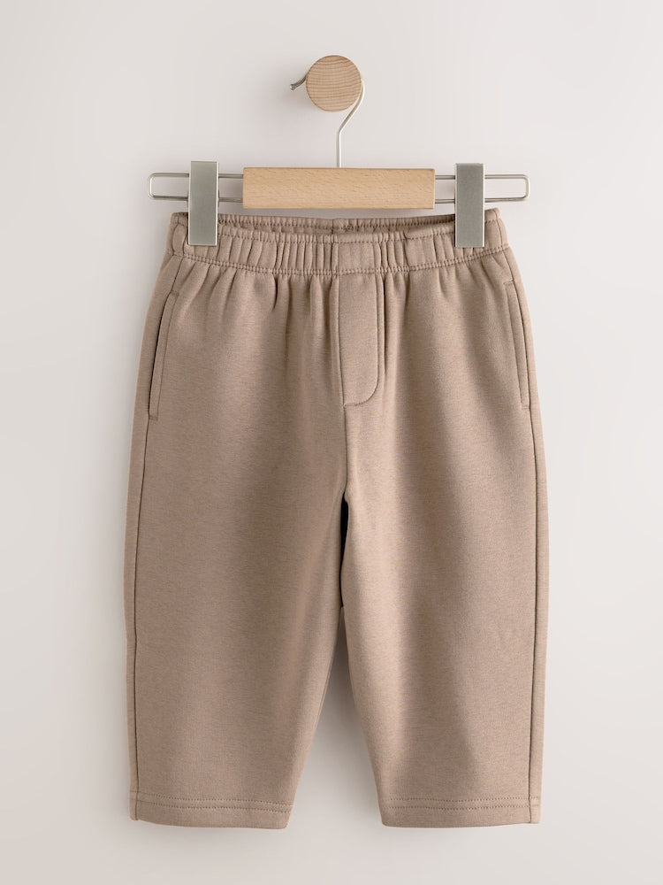 Brown/Grey Wide Joggers 3 Pack (3mths-7yrs) - Size 3-6 Months (62-68cm)