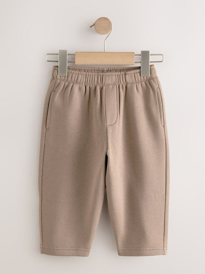 Brown/Grey Wide Joggers 3 Pack (3mths-7yrs) - Size 3-6 Months (62-68cm)