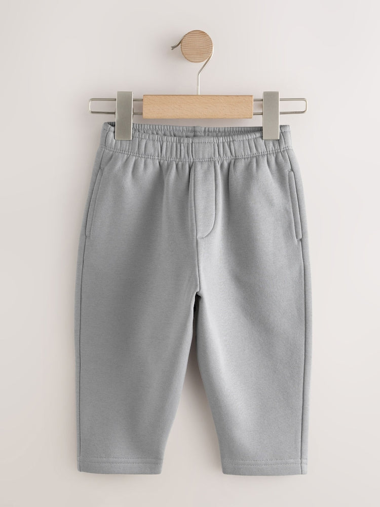 Brown/Grey Wide Joggers 3 Pack (3mths-7yrs) - Size 3-6 Months (62-68cm)