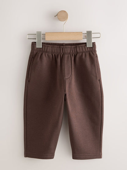 Brown/Grey Wide Joggers 3 Pack (3mths-7yrs) - Size 3-6 Months (62-68cm)