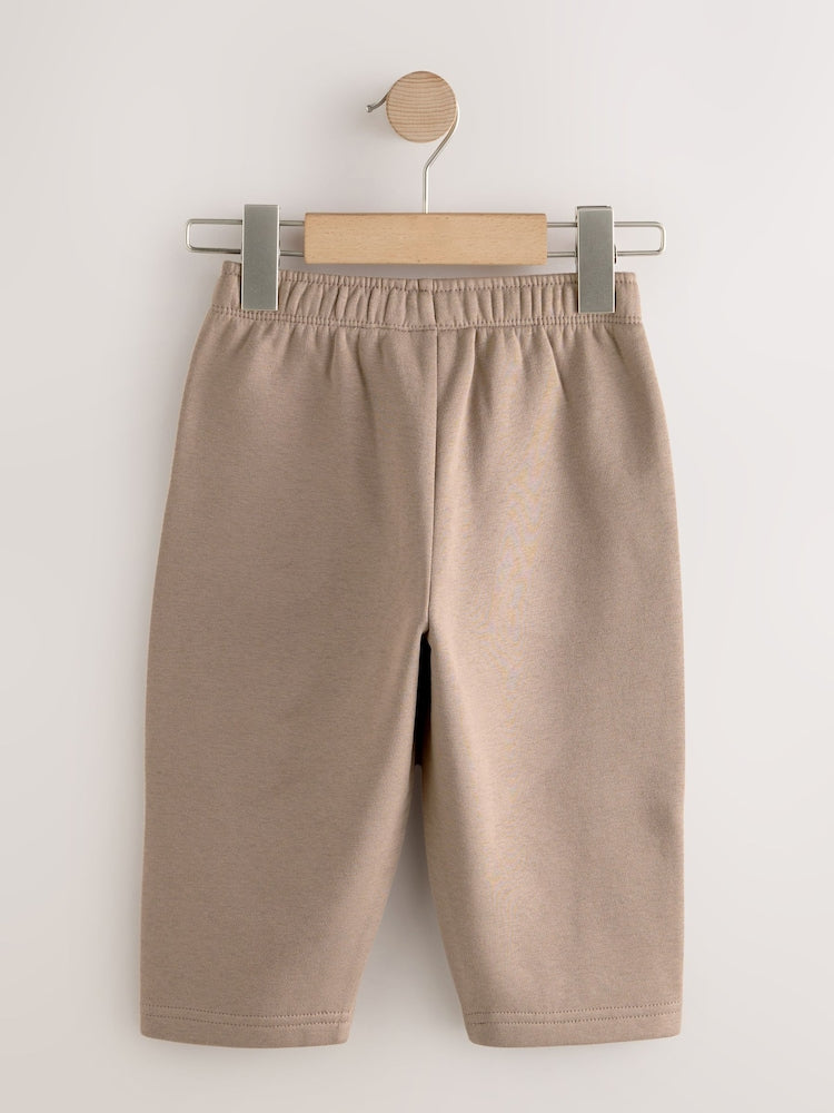 Brown/Grey Wide Joggers 3 Pack (3mths-7yrs) - Size 3-6 Months (62-68cm)