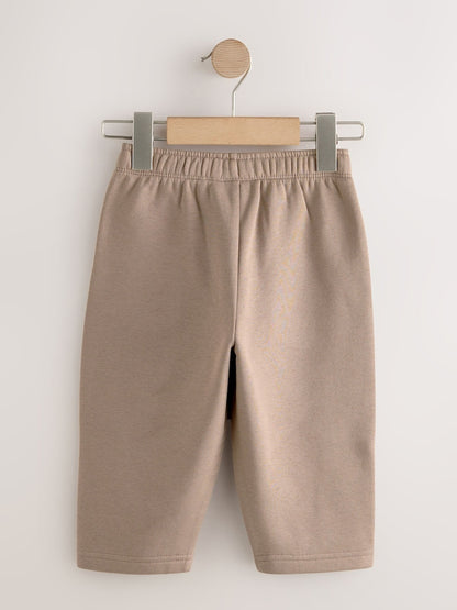 Brown/Grey Wide Joggers 3 Pack (3mths-7yrs) - Size 3-6 Months (62-68cm)