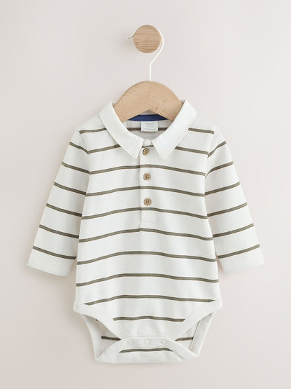 Blue Denim Baby Dungarees and Polo Bodysuit Set (0mths-3yrs)